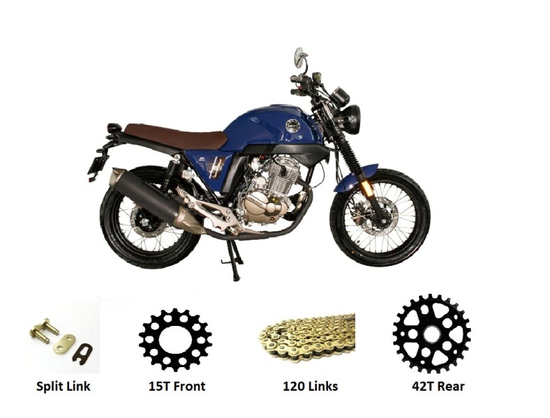  Zontes Rocketman 125 Sprocket Kit - GOLD 